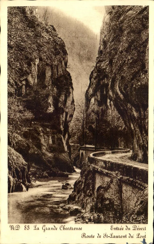 La Grande Chartreuse — Eingang zum Wüstenbereich — Route de St-Laurent du Lonti — Nr. D 83 - Vorderseite
