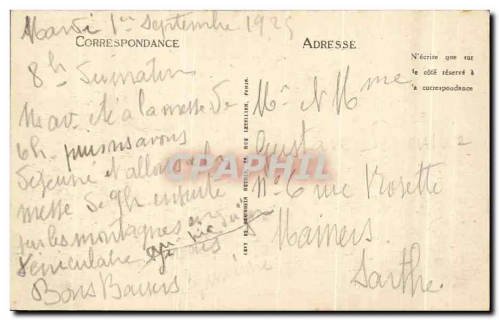 Lourdes - Die gekrönte Jungfrau und das Schloss - LL - Rückseite