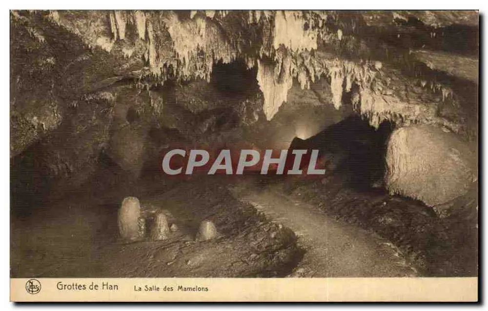 Grottes de Han — La Salle des Mamelons — Editor: S.A. des Grottes de Han-sur-Lasse et de Rochefort - Anverso