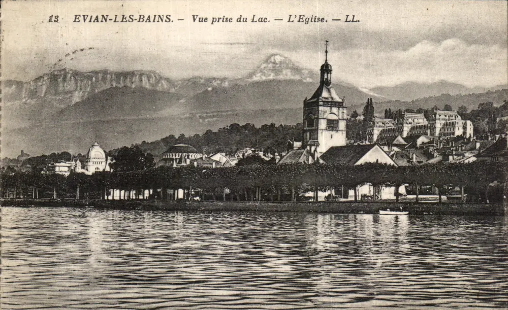 Évian-les-Bains — Ansicht vom See — Die Kirche — LL. - Vorderseite