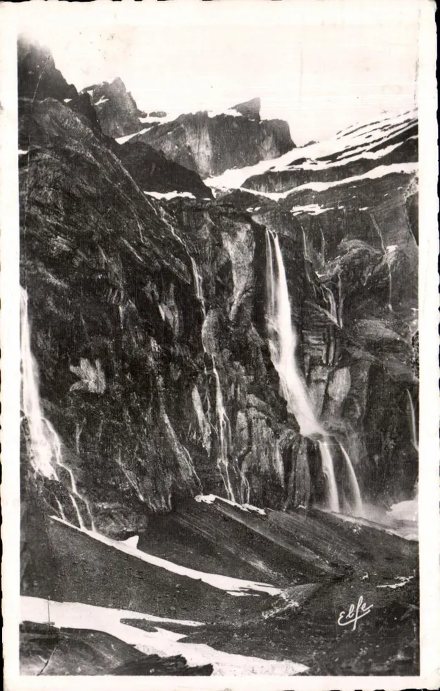 Fuß des Gavarnie-Kirchs — Große Wasserfall (422 m. Fallhöhe) — Edit. Pyr. Hautes-Pyrénées 222 - Vorderseite
