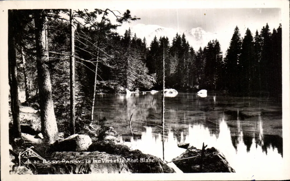 Assy-Passy — O lago Vertet e o Mont-Blanc — editor anônimo, n° 40 - Frente