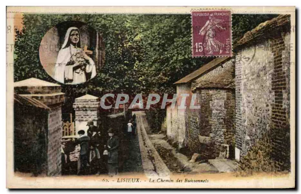 Lisieux - O Caminho dos Buissonnets — J. Nozais, editor, n°63 - Frente