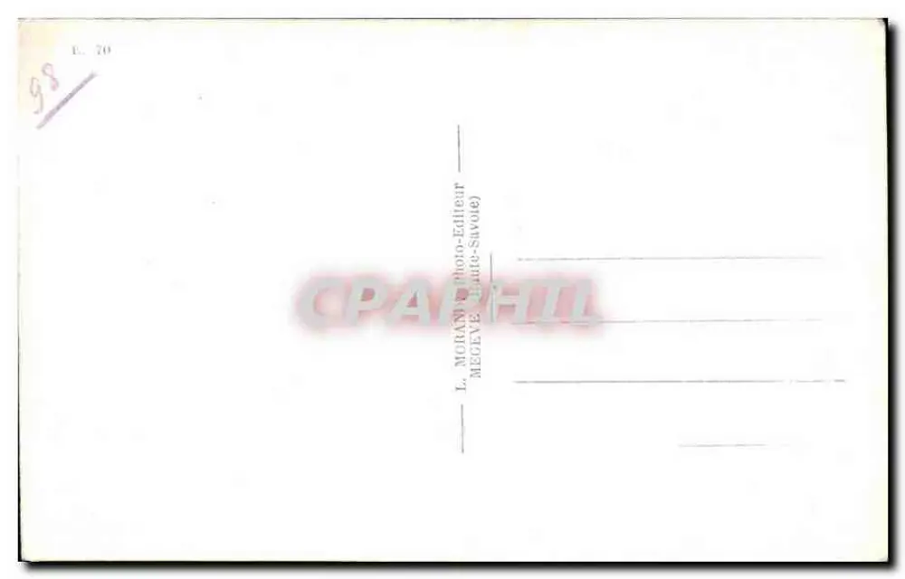 Megève — Estação de Verão — L. Moran, editor - Verso
