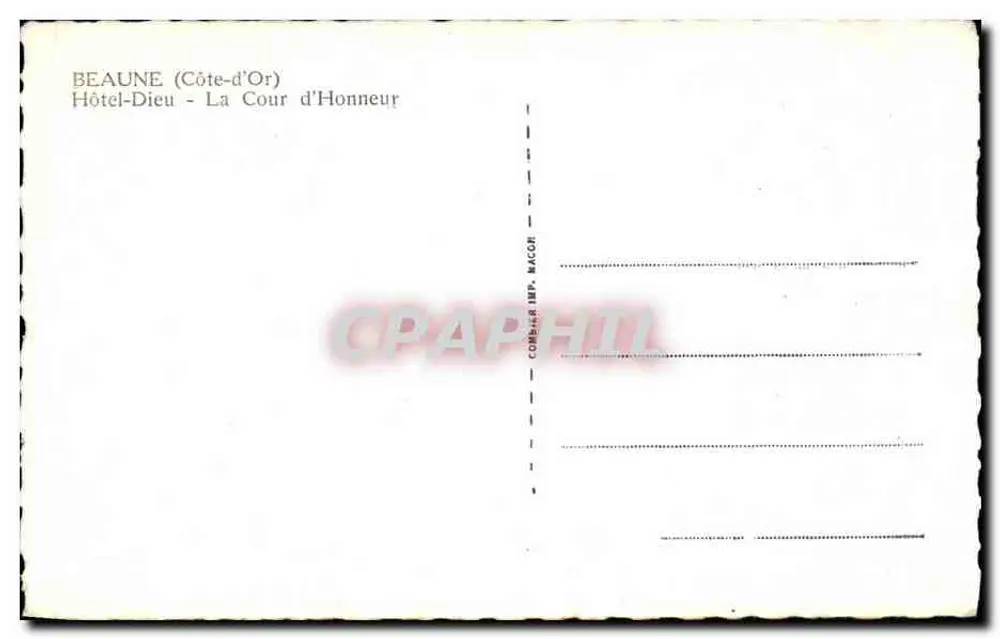 Beaune (Côte-d'Or) — Hotel-Dieu - A Cour de Honra — editor Oim - Verso