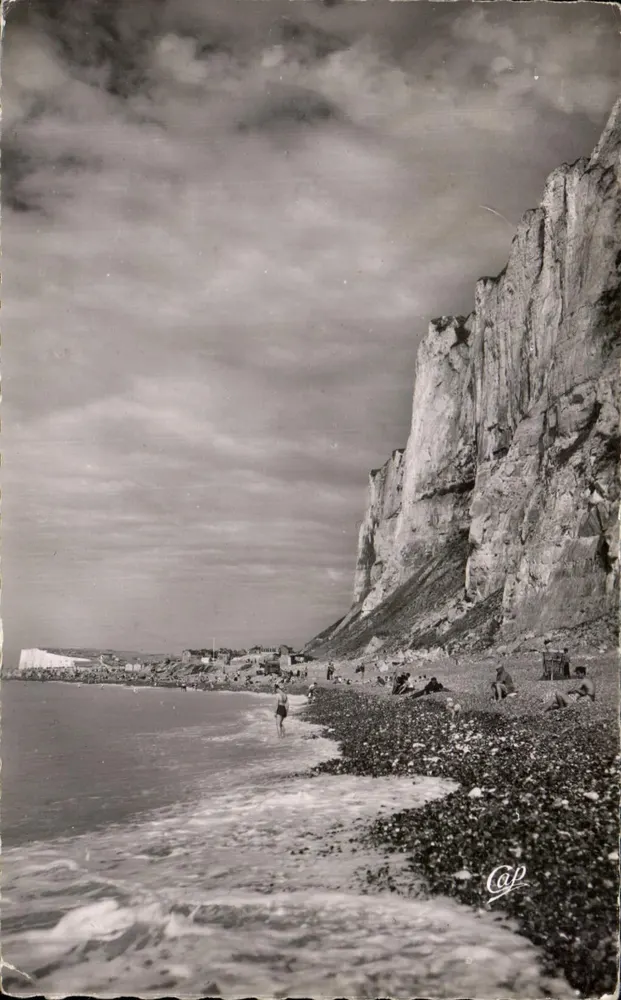 Le Tréport — A praia e as falésias — Cité des Arts photomécaniques (Paris) - Frente