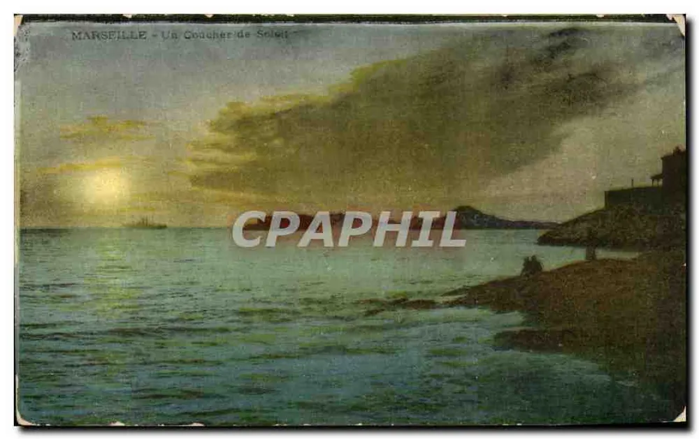 Marseille — Un Coucher de Soleil — Éditeur : C. P. A. Phil - Frente