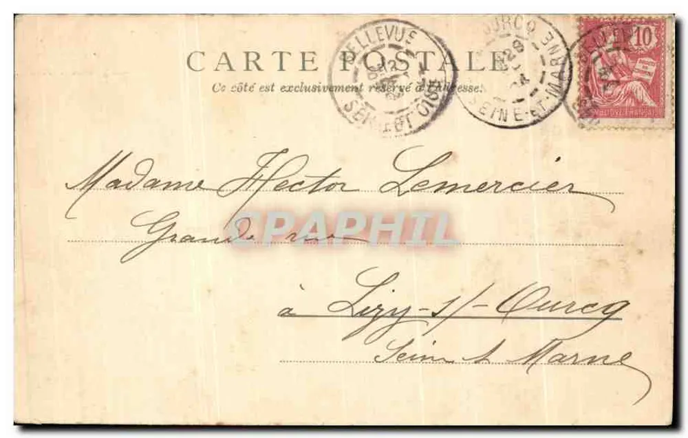 St. Cloud — A grande cascata — Editor desconhecido, n° 10220 - Verso
