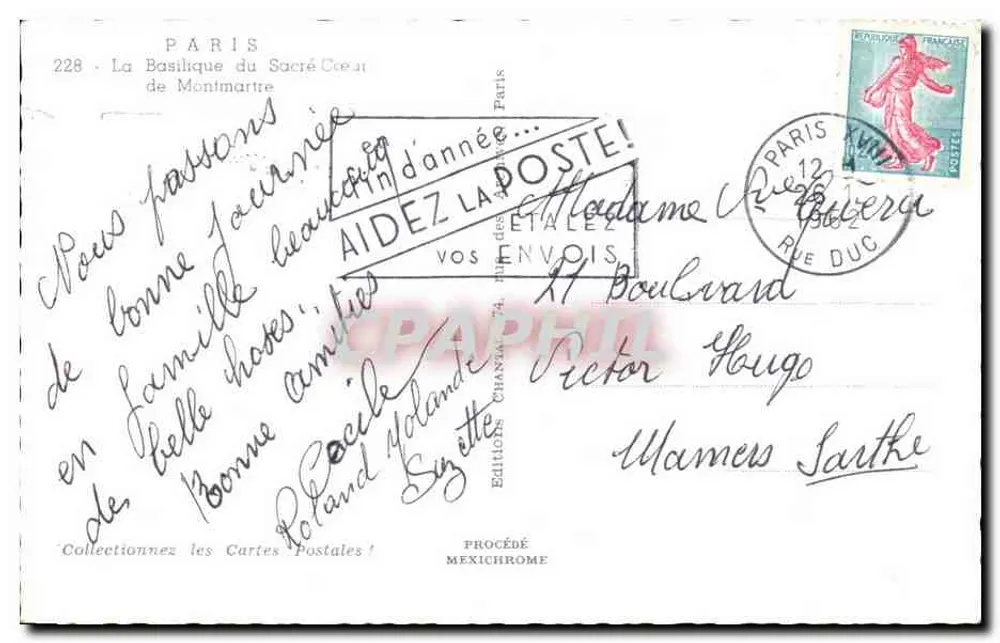 Die Basilika des Heiligen Herzens — Montmartre — Verlag IRIS, Nr. 228 - Rückseite