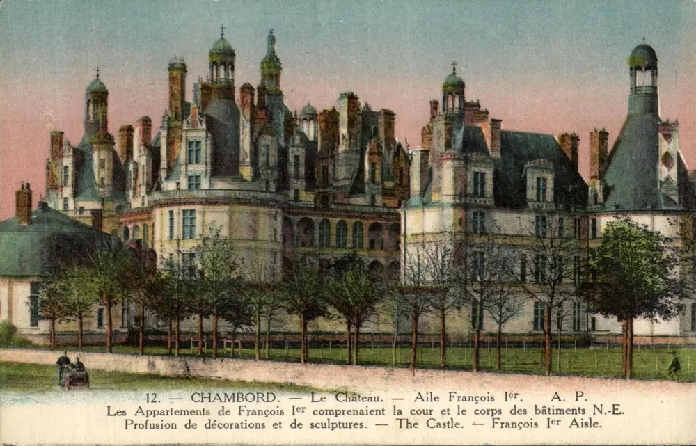 Chambord — Das Schloss — Flügel von François I. — A. P. - Vorderseite