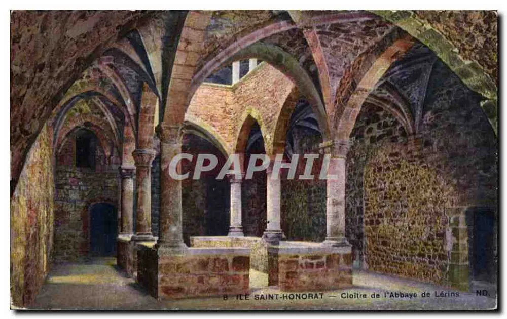 Eiland Saint-Honorat — Klooster van de Abdijs van Lérins — Uitgever Levy & Neurdein, Parijs - Voorkant