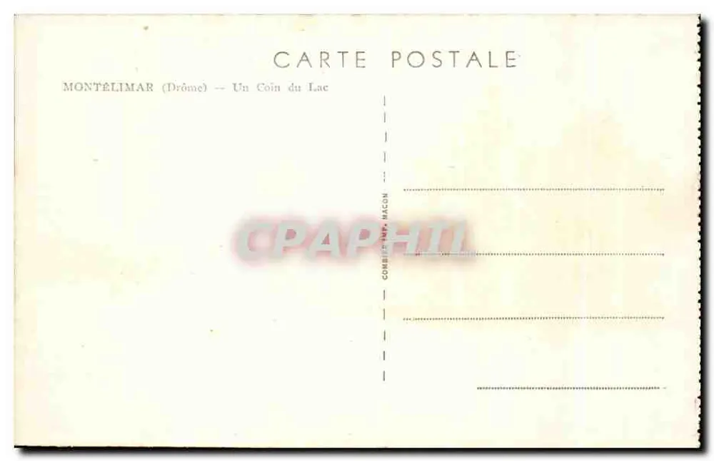 Montélimar (Drôme) — Ein Eck des Sees — éditeur Conseil M. Bacon - Rückseite