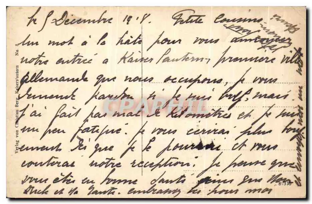 Kaiserslautern — Totalansicht — Verlag von Christian Berg - Verso