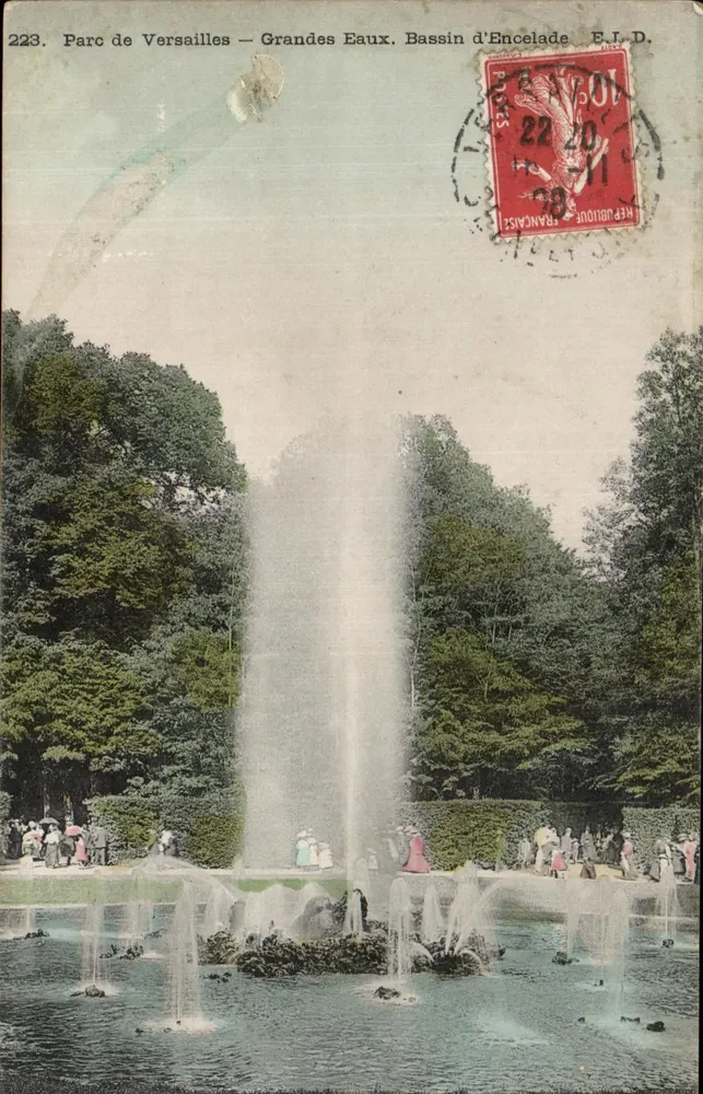 Park von Versailles — Grandes Eaux. Bassin von Encelade — E.J.D. - Vorderseite