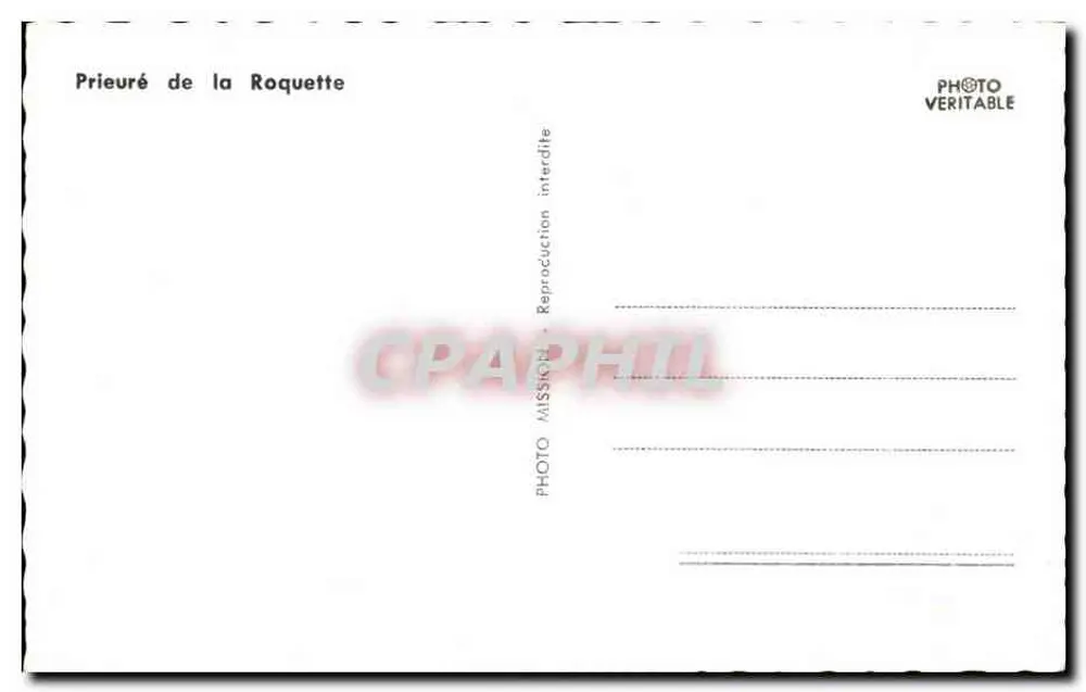 Priorado de La Roquette — editor PHOTO VERITABLE - Verso