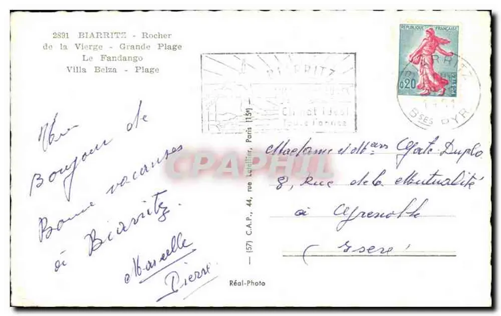 Biarritz — widok panoramiczny i tancerze — Réal-Photo - Rewers