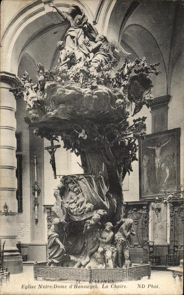 Kirche Notre-Dame d'Hanswyck — Die Kanzel — Malines - Vorderseite
