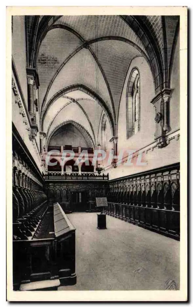 Interior de la iglesia del monasterio de La Grande Chartreuse — editor no identificado, número de serie no visible - Anverso