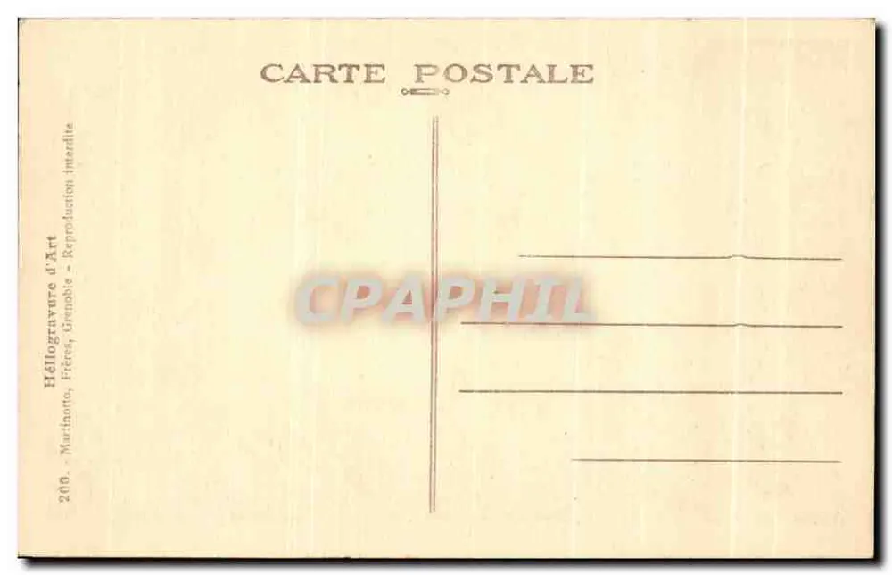 Oisans - O Lago Lovitel (1494 m.) — Héloïgrevure d'Art, Grenoble - Verso