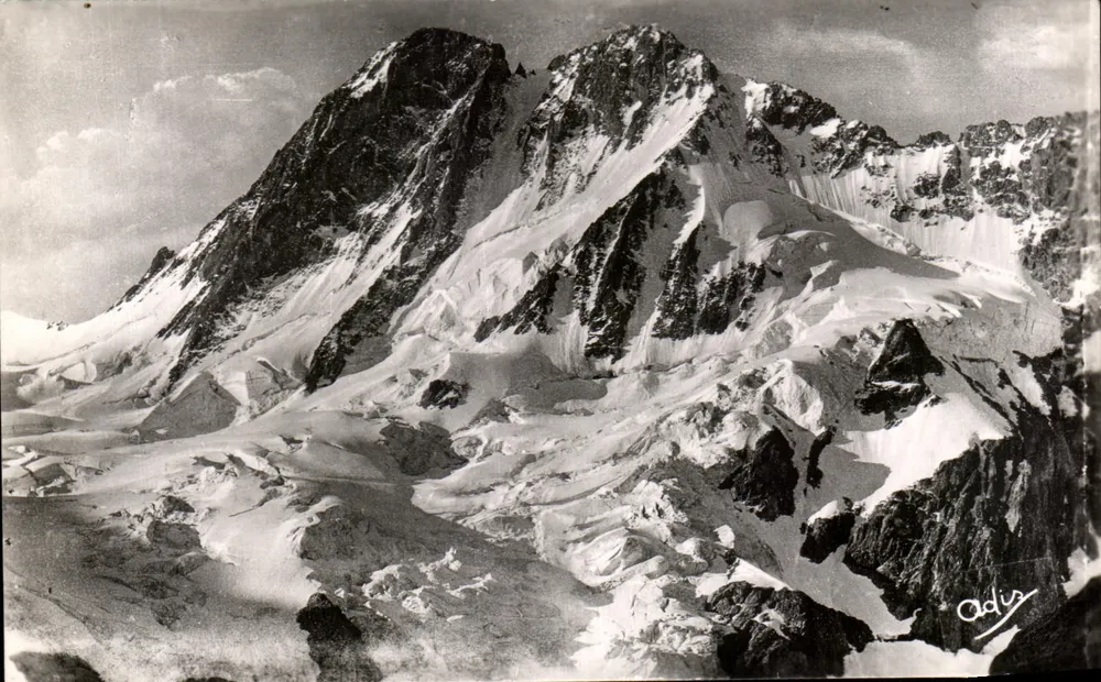 Die Alpen — Valgaudemar, Les Bans (3.669 m.) und der Pilatte-Gletscher (2.572 m.) — Verlag ABELIL, Nr. 10 - Vorderseite