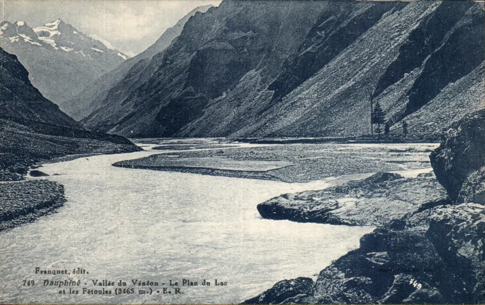Tal des Vézéon - Le Plan du Lac und die Fétoules (3465 m.) — Franquet, Verlag Nr. 749 - Vorderseite