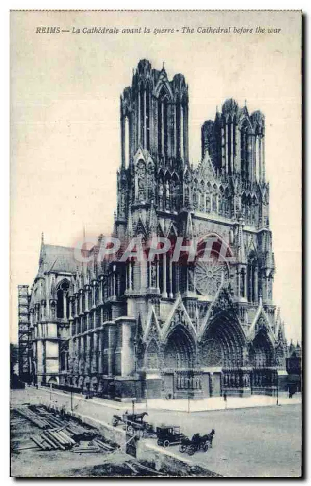 Reims — Die Kathedrale vor dem Krieg — Verlag Bandet, Seriennummer nicht sichtbar - Vorderseite