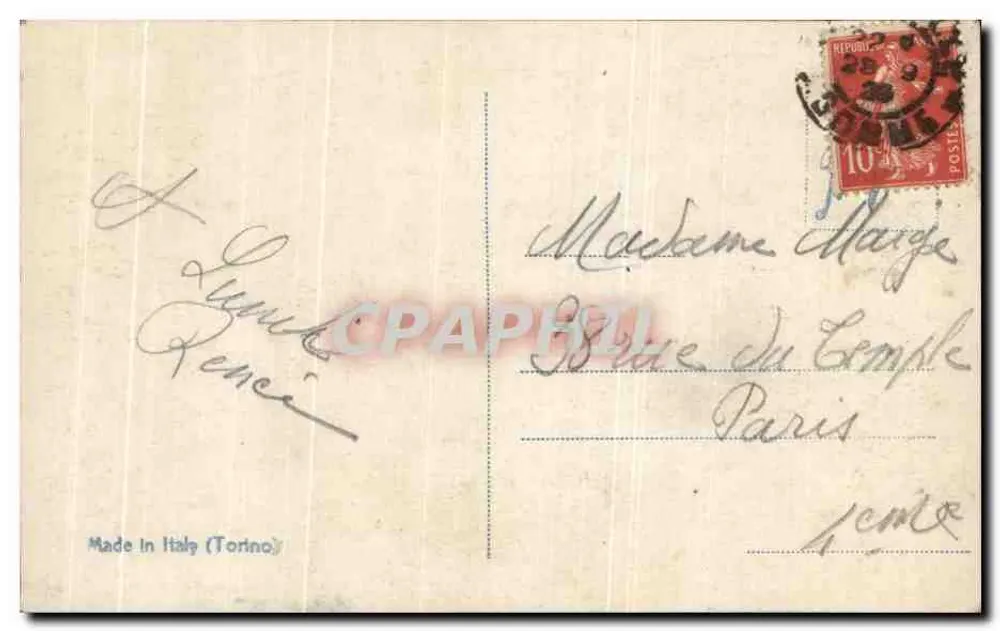 Nachtlandschaft am Wasser — Verlag Made In Italy (Turin) — Seriennummer 9298 - Rückseite