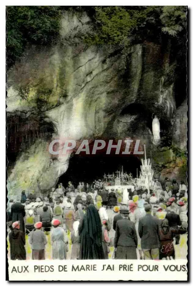 An den Füßen der Maria habe ich für Sie gebetet — Lourdes — Editions La Grotte - Vorderseite