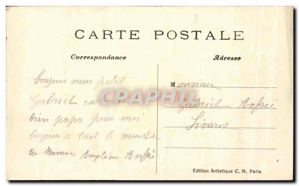 Paris — Place de la Concorde — Eine leuchtende Fontäne — C. M. - Rückseite