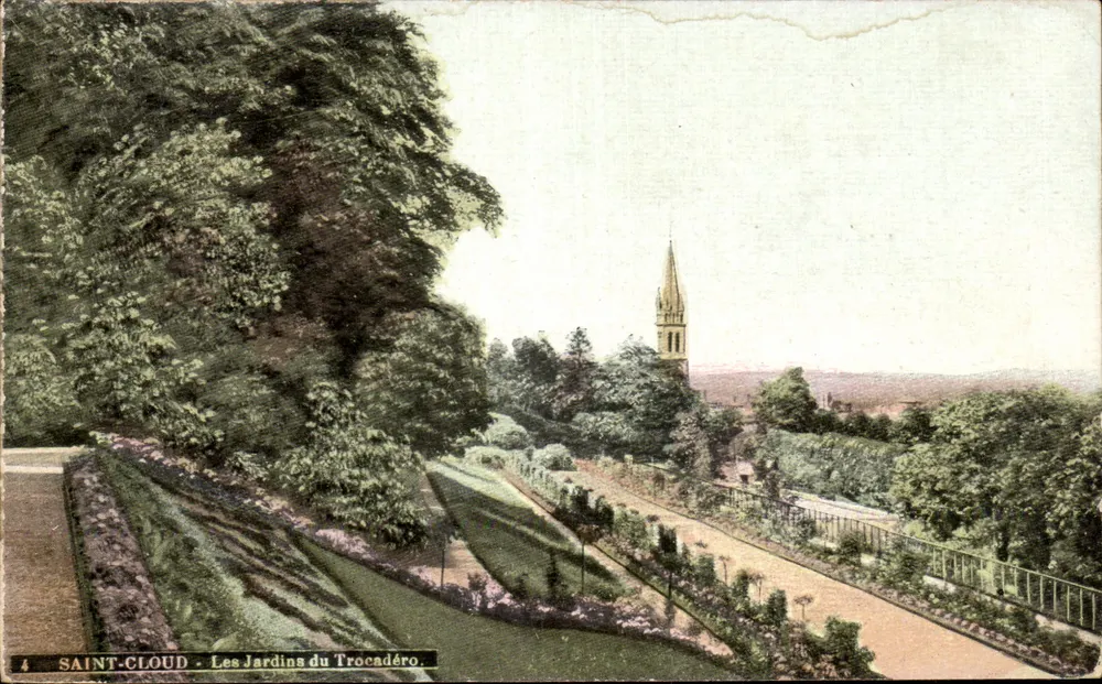 Saint-Cloud — Os Jardins do Trocadéro — editor desconhecido, n°4 - Frente