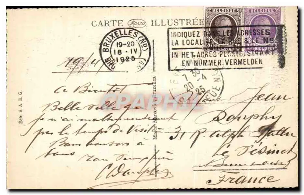 Bruxelas - Igreja de Santa Gudule — Marco, n°14 - Verso