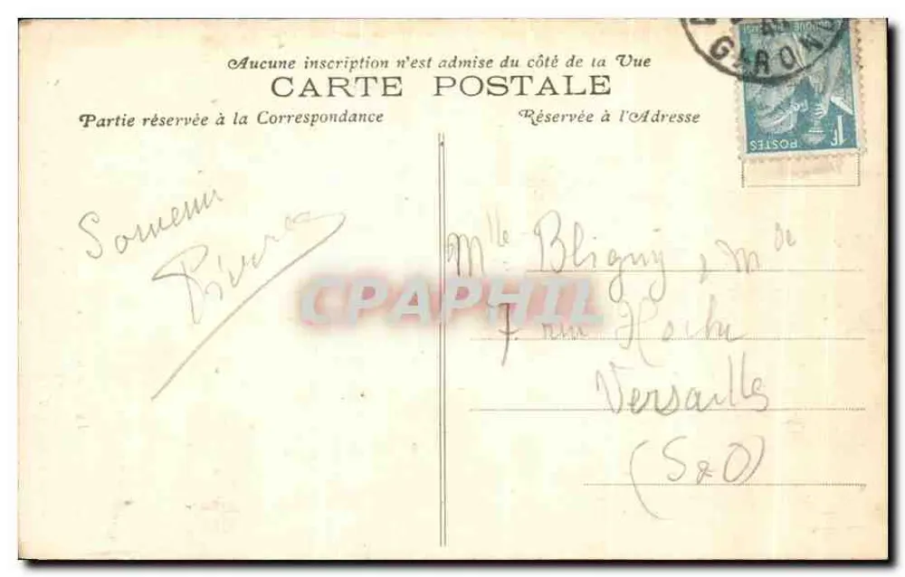Arcachon (Gironde) — Gedenkstein für das Vaterland (Krieg 1914-1918) — Phototypie Marcel Delboy, Bordeaux - Rückseite