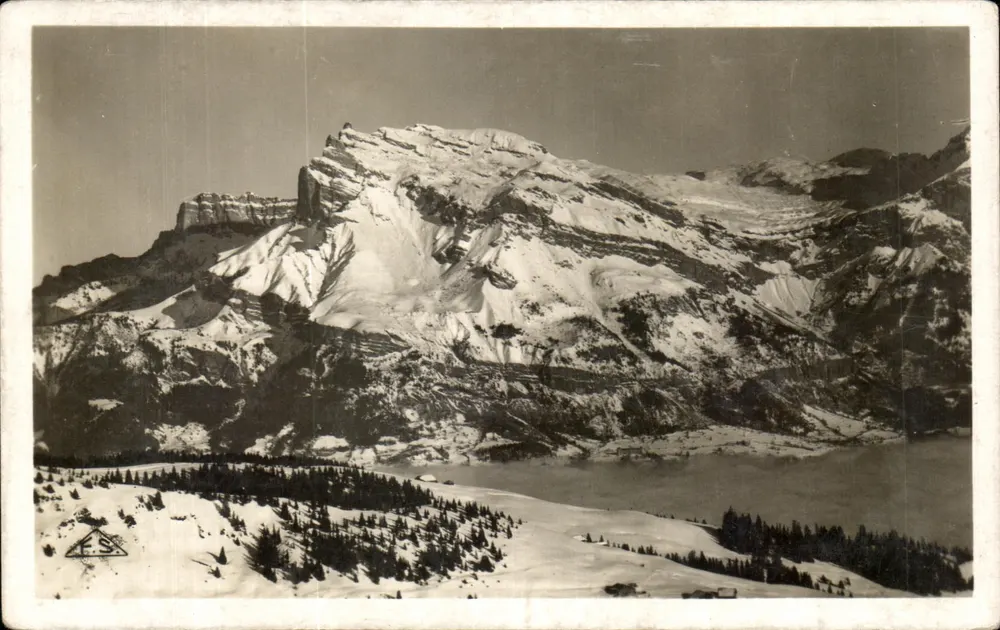 Megève e seus arredores no inverno — Altitude 1113 m. Alpes Franceses — Edições Interdite, n° 572 - Frente
