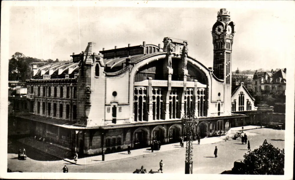 Estação de Rouen — vista geral — Edições C. Reant, n°608 - Frente