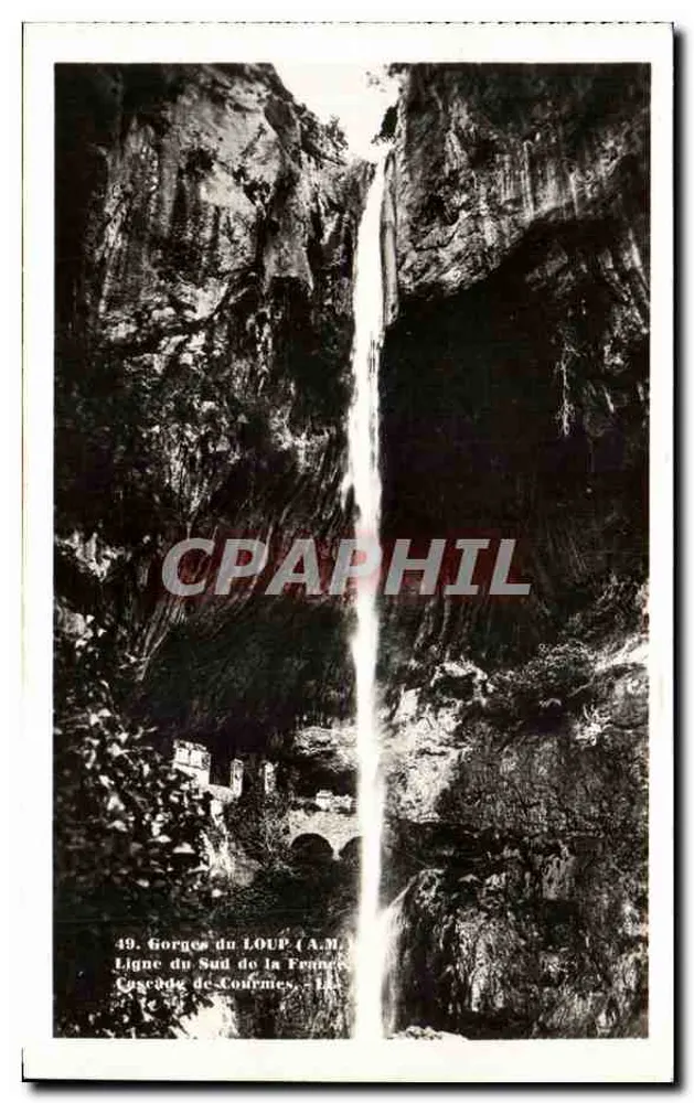 Gorges du LOUP — Cascade de Courmes — A.M. (éditeur) - Recto