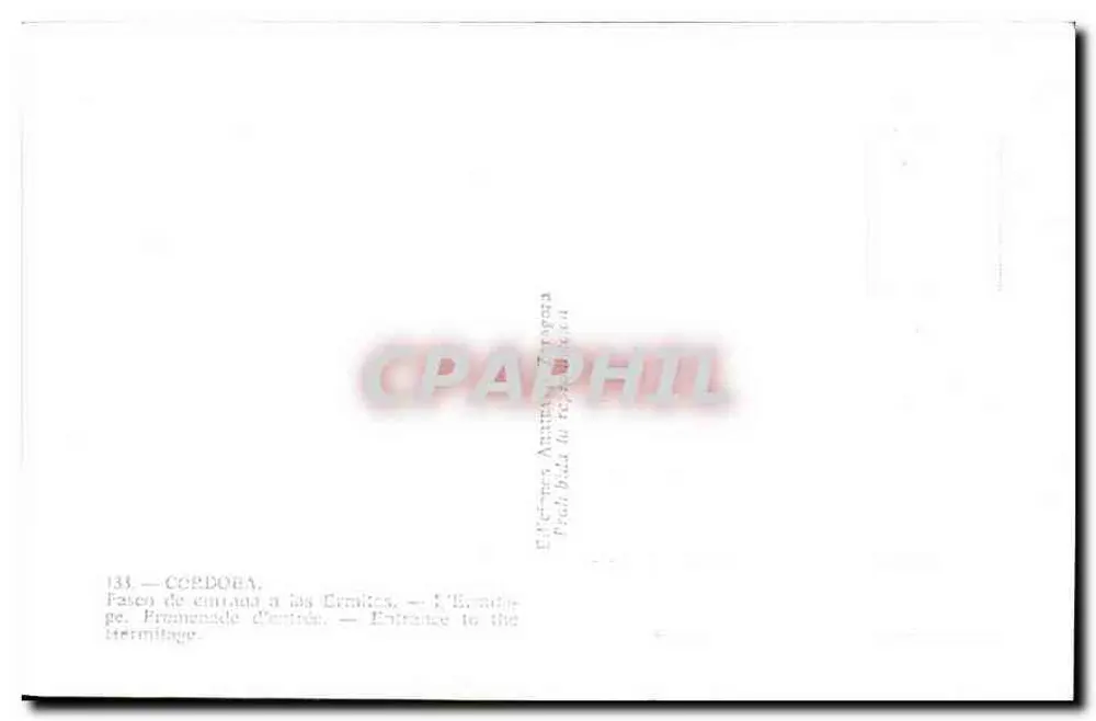 Ingresso alla Hermitage — Cordoba — n° 133 - Verso