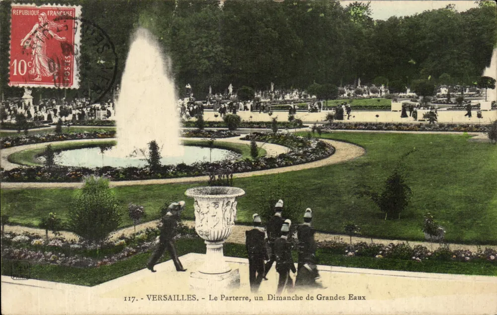 Versailles - Le Parterre, un Dimanche de Grandes Eaux — Verleger n°117 - Vorderseite