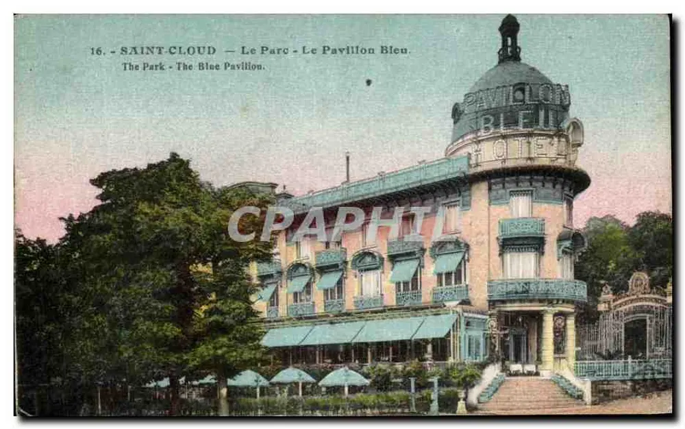 Saint-Cloud — Park — Pałac Niebieski — Hotel - Awers