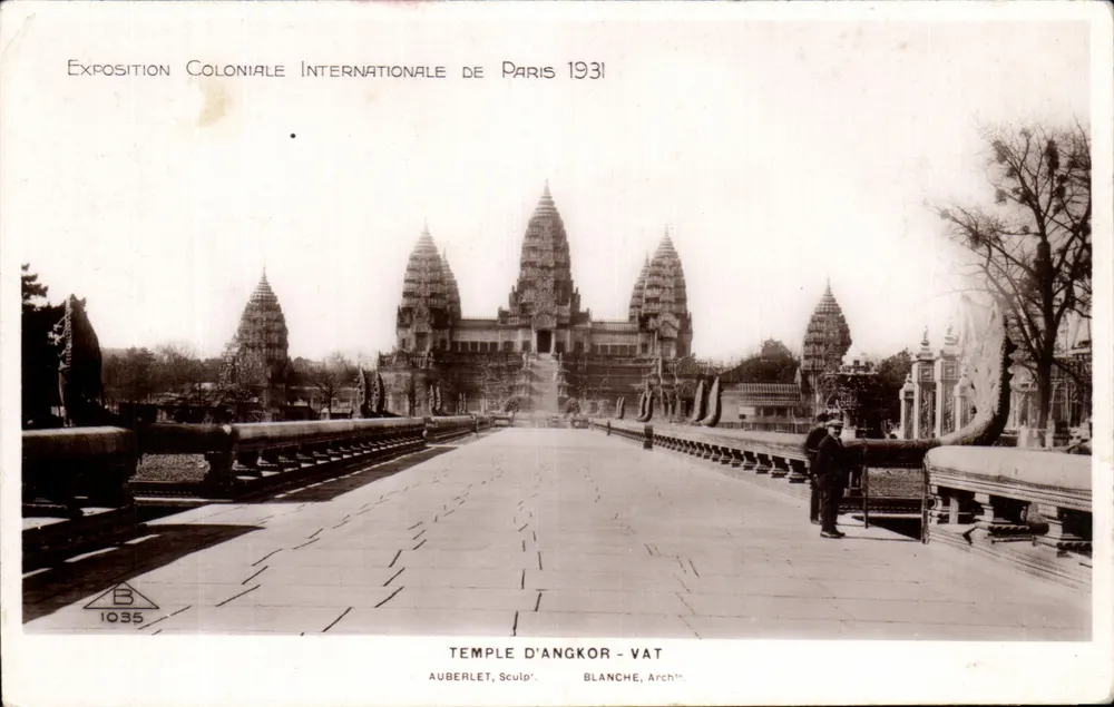 Tempel von Angkor-Vat — Internationale Kolonialausstellung Paris 1931 — Auberlet, Bildhauer; Blanche, Architekt — Nr. 1035 - Vorderseite