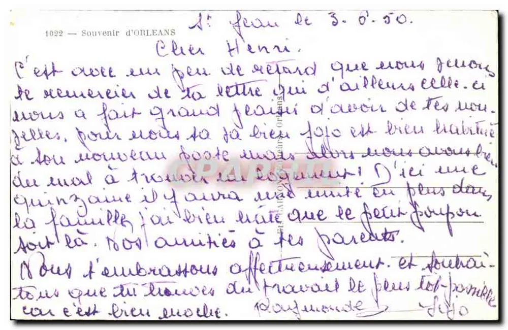 Orléans — Lembrete de Orléans — Editor EGO - Verso