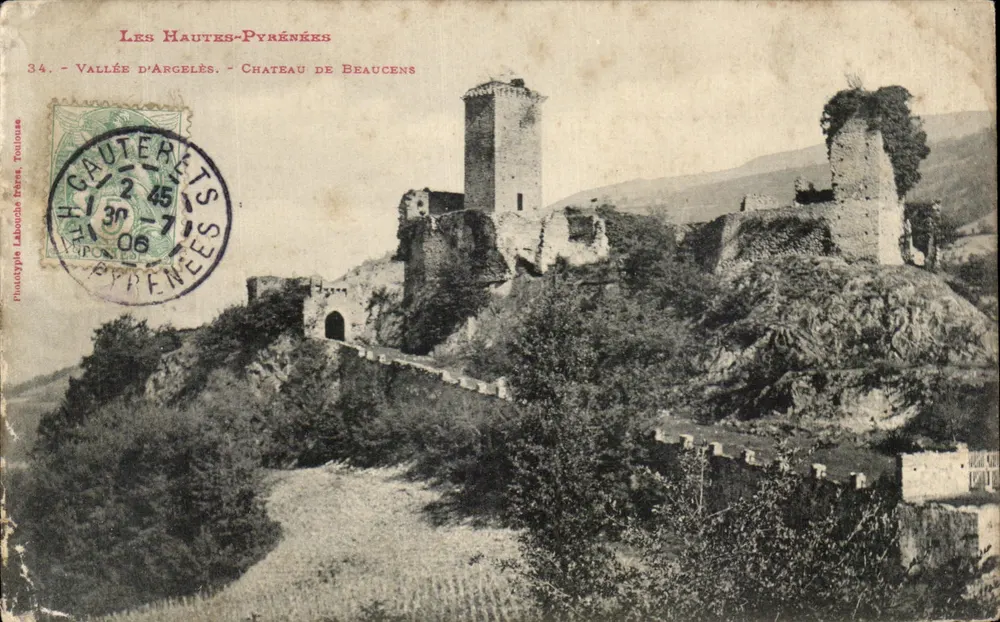 Château de Beaucens — ruines sur une colline — éditeur Produtypie Laboucha, Toulouse, n°34 - Vorderseite