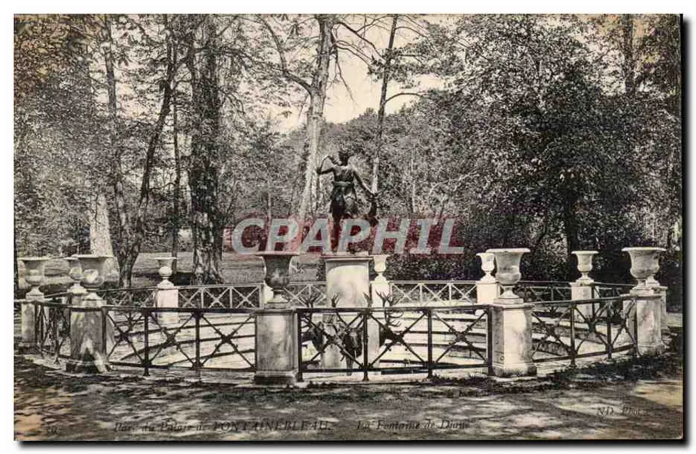 Garten des Palastes von Fontainebleau — Fontaine de Diane — ND. Pro - Vorderseite