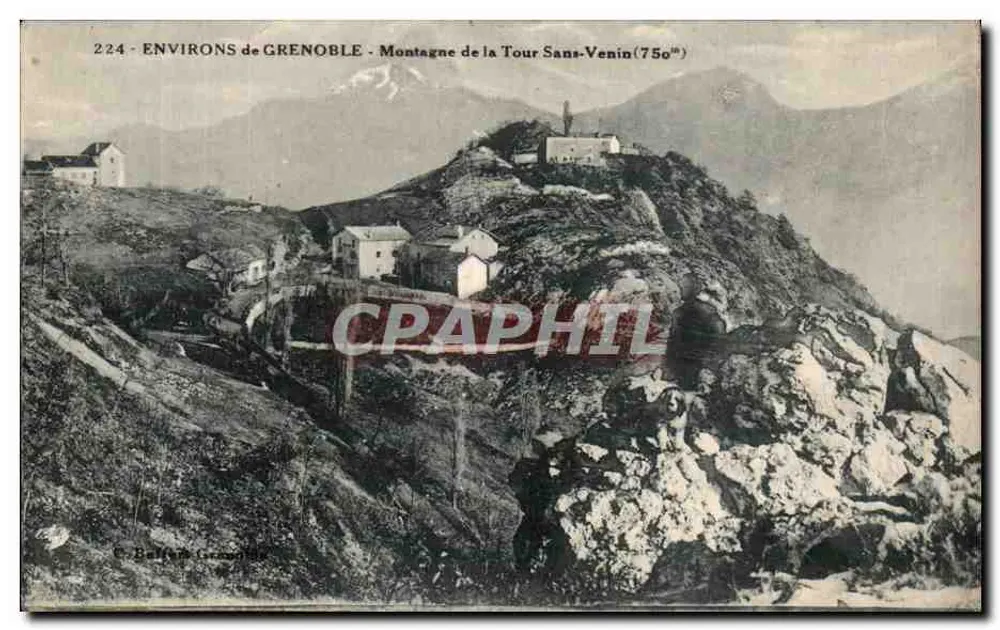 Um Grenoble — Montagne de la Tour Sans-Venin (750m) — Verlag: Belfort, Grenoble - Vorderseite