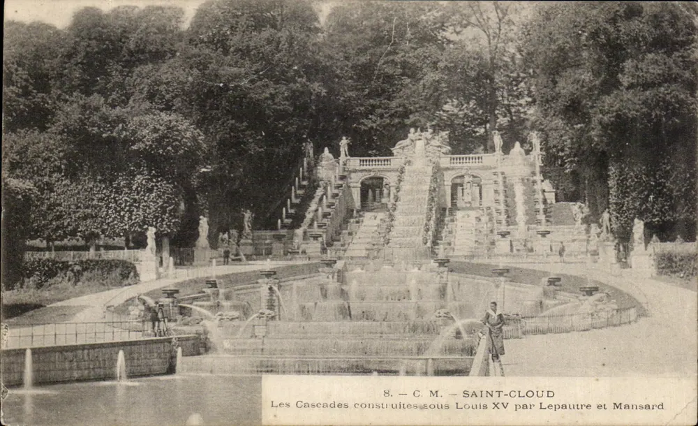 Saint-Cloud — Les Cascades construites sous Louis XV par Lepautre et Mansard — S. C. M. Éditeur - Frente