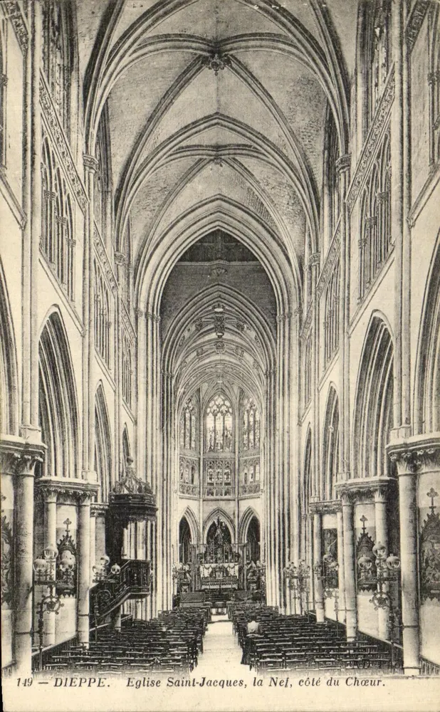 Dieppe — Kirche Saint-Jacques, die Kirche, Seite des Chors — unbekannter Verleger, Seriennummer 149 - Vorderseite