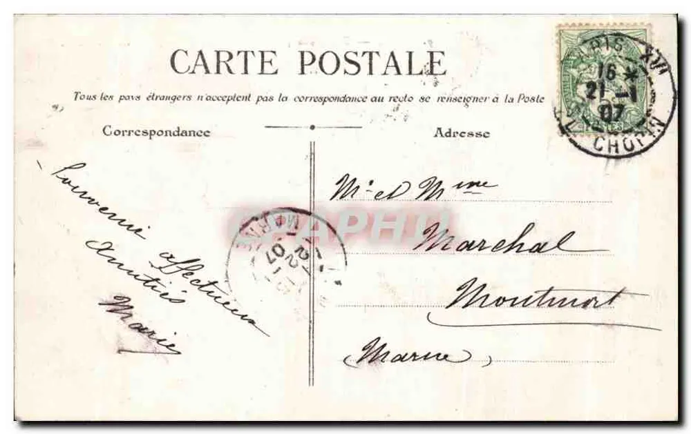 PARIS — Fachada do Trocadéro — G. B. R. R. n°9 - Verso