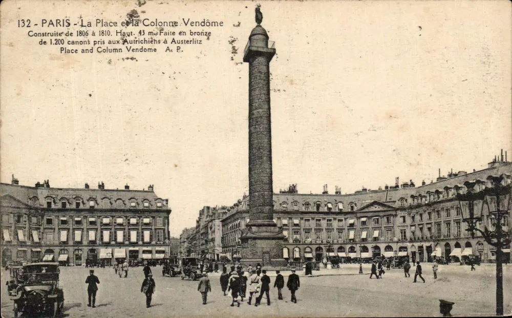 Paris - Die Place und die Vendôme-Säule — Verlag Papeghin et Cie, Nr. 132 - Vorderseite