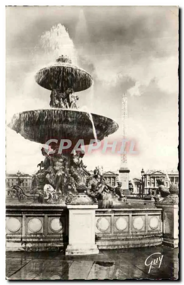 Fontäne der Concordia — Paris — Verleger André LECONTE, Nr. 338 - Vorderseite