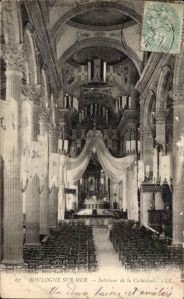 Boulogne-sur-Mer — Innenansicht der Kathedrale — LL. n°67 - Vorderseite
