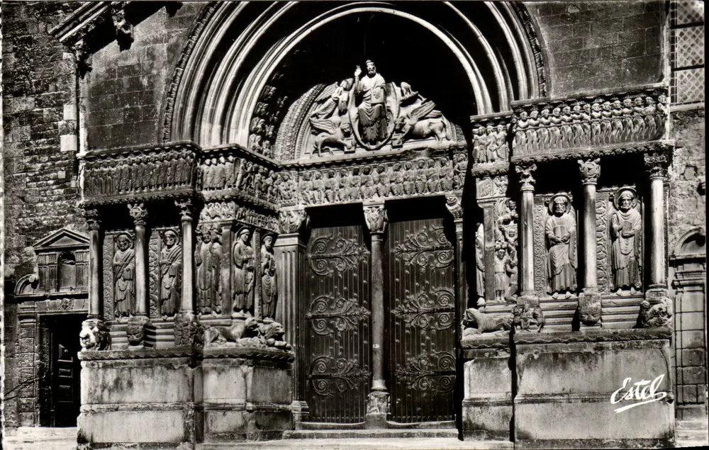 Arles — Portal der Kathedrale Saint-Trophime (12. Jahrhundert) — Verlag Estel, Nr. 4862 - Vorderseite